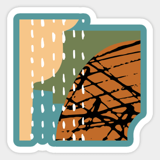 Abstract Lines And Soft Colors Sticker